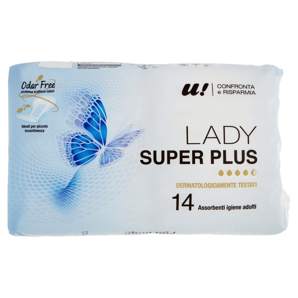 16 Assorbenti Lady Super Plus U! Confronta e Risparmia